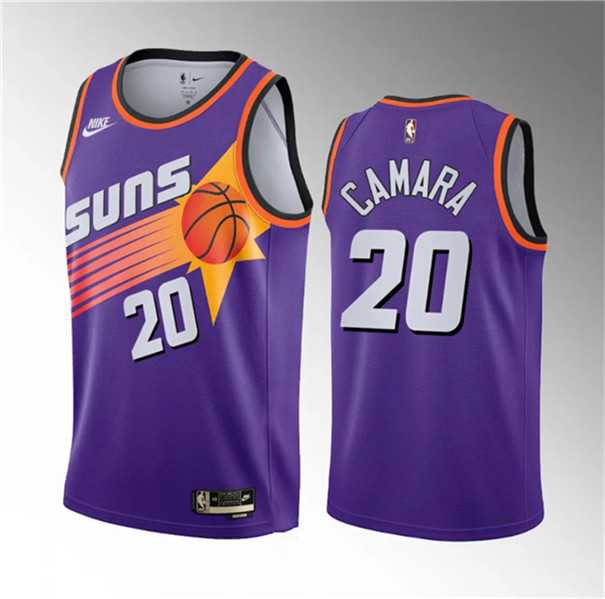 Men%27s Phoenix Suns #20 Toumani Camara Purple 2023 Draft Classic Edition Stitched Basketball Jersey Dzhi->phoenix suns->NBA Jersey